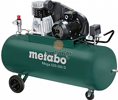 Компрессор ременной трехфазный Metabo Mega 520-200 D