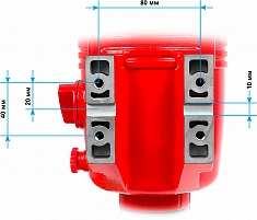 Размеры опорной площадки двигателя для алмазного бурения Messer DM350E